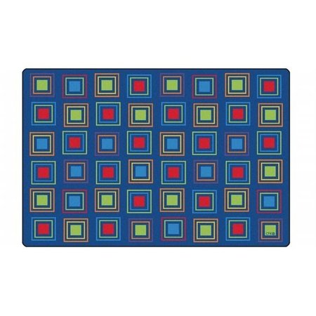 CARPETS FOR KIDS Carpets for Kids 4118 Primary Squares Seating Rug; 8 x 12 ft. 4118